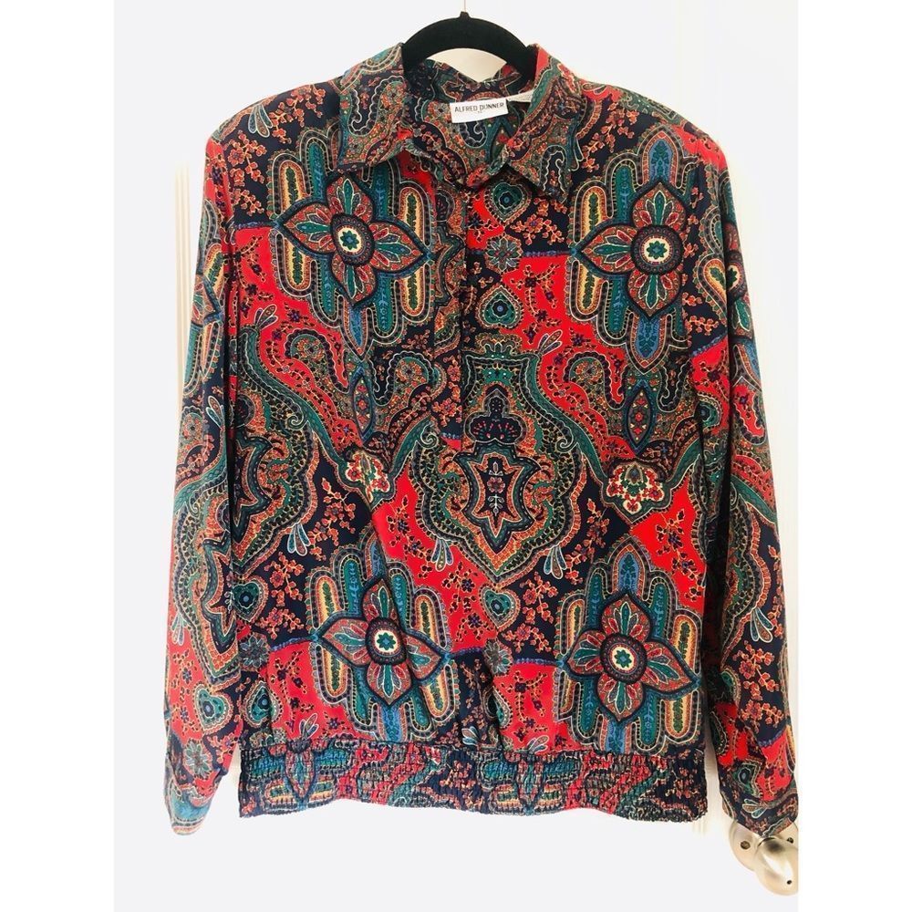 ALFRED DUNNER PAISLEY TOP SZ 14